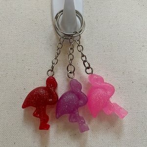 Pink Flamingo Keychain (single keychain)
